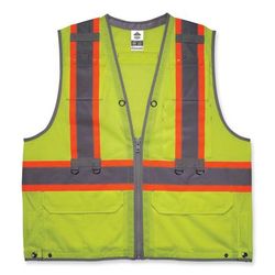 Ergodyne 24173 GloWear 8231TV Class 2 Hi-Vis Tool Tethering Safety Vest, Polyester, Small/Medium, Lime, Ships in 1-3 Business Days EGO24173