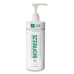 Biofreeze® 13431 Fast Acting Menthol Pain Relief Topical Analgesic, Colorless Gel, 32 oz Pump Bottle BIF13431