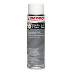 Betco 652300 Stainless Steel Cleaner and Polish, Characteristic Scent, 16 oz Aerosol Spray, 12/Carton - Case of 12