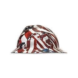 MSA V-Gard Hydro Dip Finish Slotted Cap/Hat Assembly, Fas-Trac III Suspension, Hat, One Nation (454-10204780)