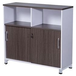 Boss Office Products Boss Simple System 48 X 18 Storage Cabinet, Driftwood/white