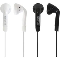 Koss Ke7 Earbuds - Stereo - Black, White - Mini-Phone (3.5Mm) - Wired - 16 Ohm - 60 Hz 20 Khz - Earbud - Binaural - In-Ear - 4 Ft Cable