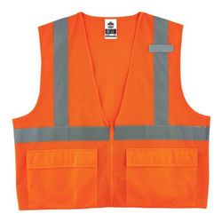 Ergodyne Glowear Safety Vest, Standard, Type-R Class 2, 2Xl/3X, Orange, 8220Z