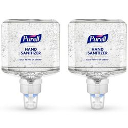 Purell Advanced Hand Sanitizer Gel, For Es8 Touch-Free Dispensers, Clean Scent, 40.6 Oz (1200 Ml), Pack Of 2 Refills