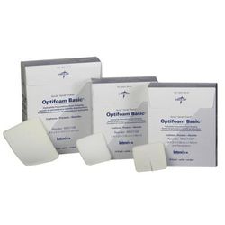 Medline Optifoam Basic Sterile Non-Adhesive Dressings, 4" X 5", Pack Of 10