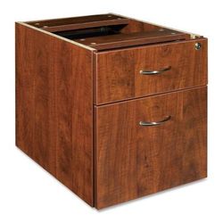 Lorell Essentials 16"w Vertical 2-Drawer Fixed Pedestal Box/file Cabinet For Computer Desk, Cherry