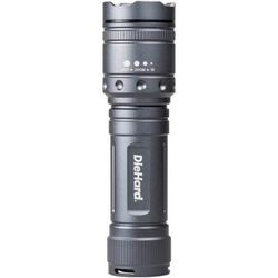 Diehard 1,700-Lumen 1-Led Battery-Powered Twist Focus Flashlight, 1-13/16" X 1-13/16", Black