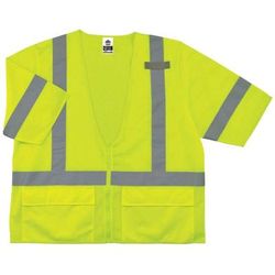 Ergodyne Glowear Safety Vest, Standard, Type-R Class 3, Small/medium, Lime, 8320Z