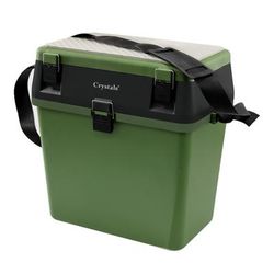 TEMU Fishing Tackle Box With Padded Seat & Straps, Fishing Lure Tackle Box, Fishing Bucket Tackle Storage Trays, Organizer Case Boxes Containers, For Vest Casting Fly Fishing - Green/black