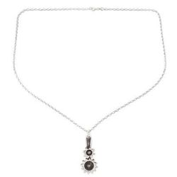 Interlocked Gears,'Sterling Silver Gear Pendant Necklace from India'