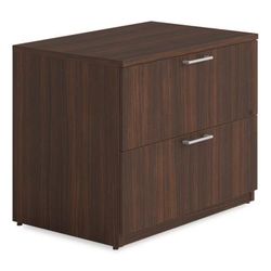 Alera Alera Seville Series Lateral File Cabinet, 2 Legal-Size File Drawers, Mahogany, 36" x 24" x 29" (ALESVLF3624MY)