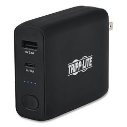 Tripp Lite by Eaton Portable Mobile Power Bank and USB Battery Wall Charger Combo, USB C, USB A, Black (TRPUPBW05K01A1C)