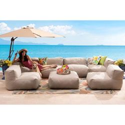 Indoor/Outdoor Santorini Modular Coffee Table by BrylaneHome in Taupe