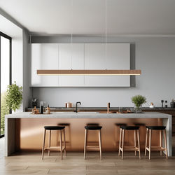 Luka | Minimalistic Pendant Light | Copper / Small / Warm White (3000k) | Living Room Lighting | Indoor Lighting | MOD LIGHTING