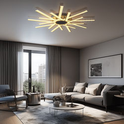 Sparkle | Modern Ceiling Light | Black Ash / Extra Large / Warm White (3000k) | Bedroom Lighting | Living Room Lighting | Ceiling Lights | Indoor Lighting | MOD LIGHTING