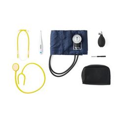 Medline Basic MRSA Protection Kit with Handheld Blood Pressure Unit, Disposable Stethoscope, and Digital Oral Thermometer in Resealable Bag, 15/CS (DY