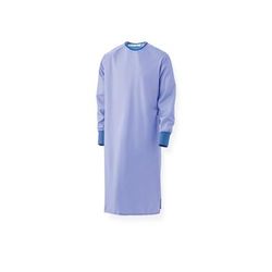 Medline Blockade Reusable Cover Gown, 1-Ply, Ceil Blue, AngelStat Back, Snaps at Neck and Back, Size L, 12/DZ (MDT012092L)