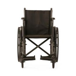 Medline 18" Wide K1 Basic Nylon Wheelchair with Full-Length Arms and Swing-Away Footrests, 1 EA (K1186N13S)