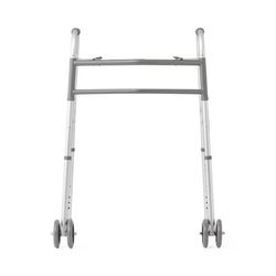 Medline Adult Bariatric Folding Walker, 2 Button, 500 lb. Capacity, Extra Wide, 5" Wheels, 1/CS (MDS86410XWW)