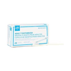 Medline Adult Toothbrush with 30 Tufts, Individually Wrapped, 24/PK (MDS136000Z)