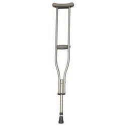 Medline Basic Aluminum Crutches, 250 lb. Capacity, Tall Adult, Adjust 52.5"-60.5" High, 1 PR (MDS50514-10H)