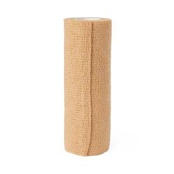 Medline Nonsterile Self-Adherent Wrap, Tan, 6" x 5 yd. (15.2 cm x 4.6 m), 12/CS (PRM088006)