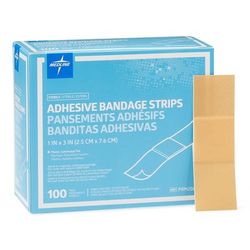 Medline Plastic Adhesive Bandage, 1" x 3", 100/BX (PRM25600H)