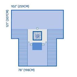 Medline Fenestrated C-Section Drape with Pouch, Sterile, 7/CS (DYNJP6101)
