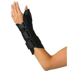 Medline Wrist and Forearm Splint with Abducted Thumb, Left Arm, Size M, 1 EA (ORT18210LM)