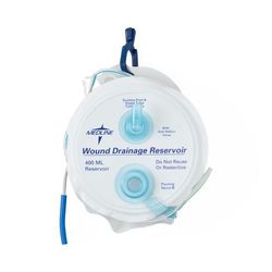 Medline Perforated Round PVC Wound Drain Kit with Trocar, 400 cc Evacuator, Y Connector and 10 Fr, 1/8" Mid-Perforated Drain, 12/CS (DYNJWE402)