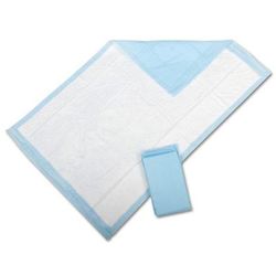 Medline Protection Plus Underpad, Moderate Absorbency, 23" x 36", Blue, 10/BG (MSC281236PZ)
