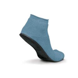 Medline Sure-Grip Terrycloth Slippers, Size M, Light Blue, 12/BX (MDT211220M)