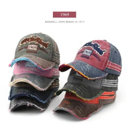 Casquettes de baseball brodées de lettres rétro pour hommes et femmes, chapeau décontracté réglable en coton, chapeaux de soleil Hip Hop Streetwear, chapeau Y2K, printemps et été