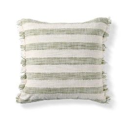 Sawyer Striped Pillow - Green - Grandin Road