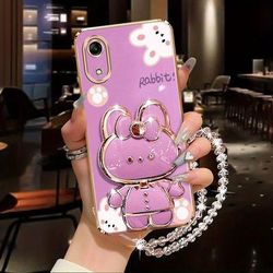 TEMU Diamond Wrist Lanyard Makeup Rabbit Phone Holder On A03 Samsunggalaxya03core Stand
