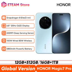 Global Version Honor Magic7 Pro 5G Smart Phone Snapdragon 8 Elite 6.8" 120Hz OLED Display 100W Fast Charge 200MP IP68&IP69 eSIM