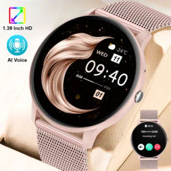 LIGE nouveau 1.39 "montre montre intelligente 2025 nouvelles femmes hommes Bluetooth appel BT musique sans fil charge Smartwatch fréquence cardiaque sang oxygène