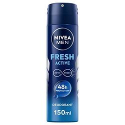 Nivea Men Fresh Active Deodorante Spray 150 ml, antitraspirante uomo p
