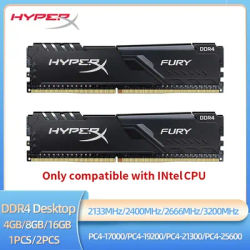 HyperX Fury Memoria DDR4 8GB 16GB 4GB RAM 3200 2666 2400 2133MHz Desktop RAM 1.2V DIMM PC-21300 PC-25600
