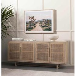 Patten 72W x 18D x 31H Light Wood/Light Wood/White Sideboard - Four Hands