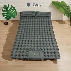 TEMU Dual-person Inflatable Sleeping Pad For Camping - Tpu Air Mattress With Pillows, Uncharged , Ideal For Outdoor Activities, Camping Mattress||inflatable Mattress, Air Mattress For Camping