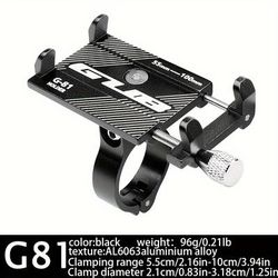 TEMU Mountain Bike Aluminum Alloy Mobile Phone Holder For G81 Cycling 3.5-6.2 Inch Phones