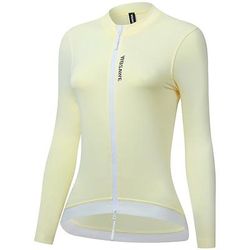 Per donna Giacca da Ciclismo Maglia da Ciclismo Blocco di colori Manica Lunga Bicicletta Maglia Impermeabile con 3 tasche posteriori Mountain Bike MTB Asciugatura Rapida Traspirante Gli sport Giallo