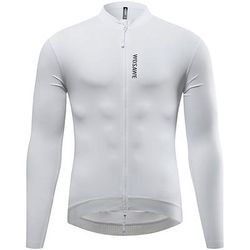 Per uomo Per donna Maglia da Ciclismo Tinta unica Manica Lunga Bicicletta Maglia con 3 tasche posteriori Mountain Bike MTB Asciugatura Rapida Traspirante Gli sport Nero Bianco Verde Abbigliamento