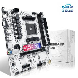 ZSUS B450 Motherboard AMD Processor Dual-channel DDR4 Memory AM4 Mainboard M.2 NVME (Supports Ryzen 5500 5600 5600G CPU)