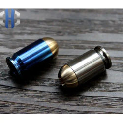 Titanium +Brass Bullet Knife Hang Buckle Zipper Head EDC Umbrella Rope Pendant Accessories EDC Knife Beads