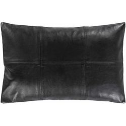 Pollington 13"L x 20"W Rustic Black Lumbar Pillow - Boutique Rugs