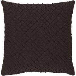 Prague 18" Square Cottage Black Throw Pillow - Boutique Rugs