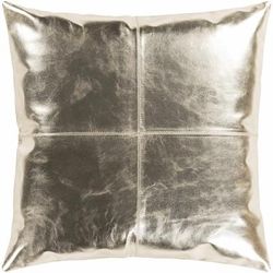 Gracewood 18"H x 18"W Modern Metallic Gold/Mustard Throw Pillow - Boutique Rugs