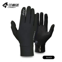 LAMEDA Fleece Cycling Gloves 5-15℃ Touchscreen Riding Thermal Winter Road Mountain Bike Full Finger Gloves Cycling Accessories